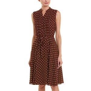 Nanette Lepore Brown and white Polka Dot Dress size 4